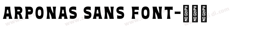 Arponas Sans Font字体转换